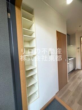 下駄箱付なので、玄関はいつでもスッキリ片付きますね☆