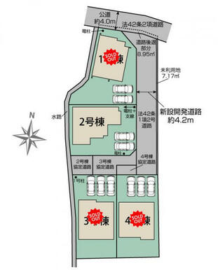坂戸市元町4棟 区画図