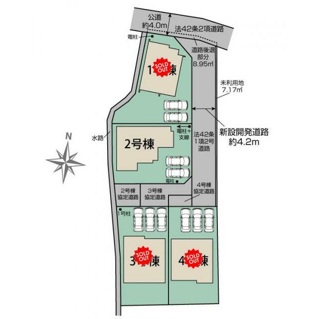 坂戸市元町4棟 区画図