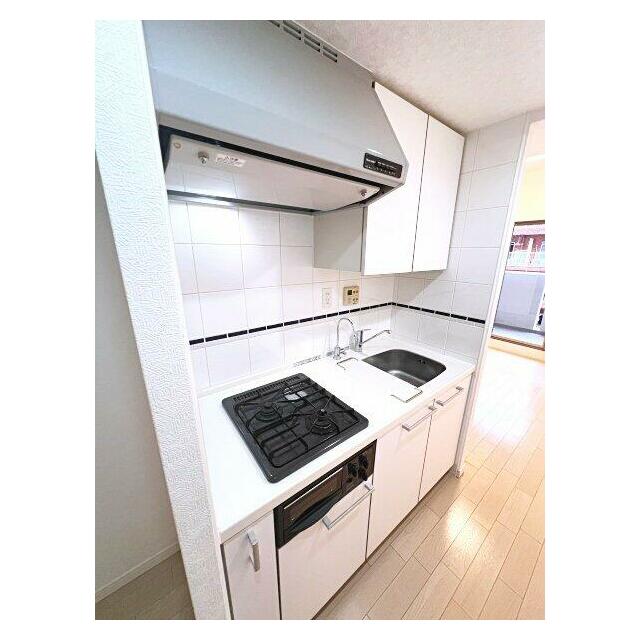 ガスコンロ２口+グリル付きのシステムキッチン