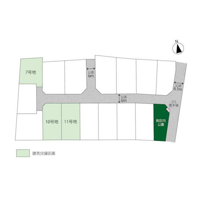 ３棟の建売を販売中！子どもを中心に自然なコミュニケーションが生まれる「街区内公園」があります。