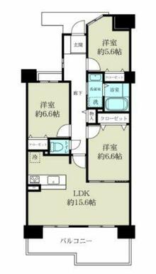 6階部分の南西向き3LDKタイプです。玄関先にはプライバシーにも配慮した戸建て感覚のポーチが設けられてい