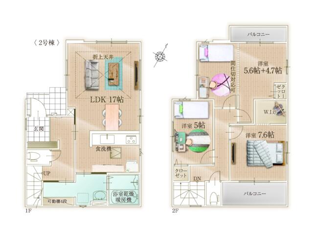 物件画像 福岡市城南区 茶山４丁目 (金山駅) 2階建 3LDK