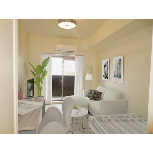 同タイプ504号室にCG家具の合成写真