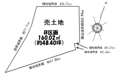 Ｂ区画区画図：２１７８万円