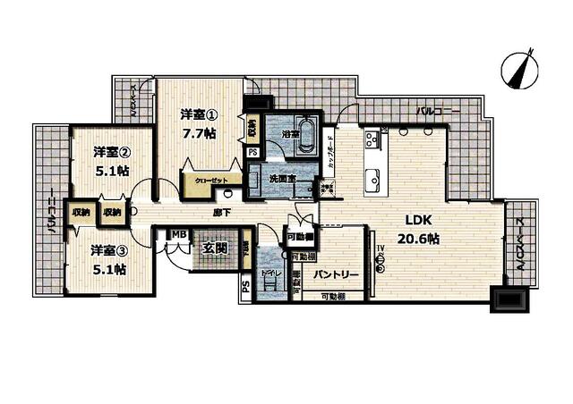 物件画像 グランドメゾン大濠南 503 3SLDK