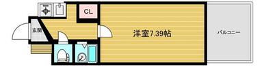 ７畳の洋室は学生さんの一人暮らしにピッタリです。一階バルコニーは３畳の広さがあり広々とした空間です