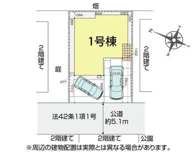 狭山市水野5期1棟 区画図