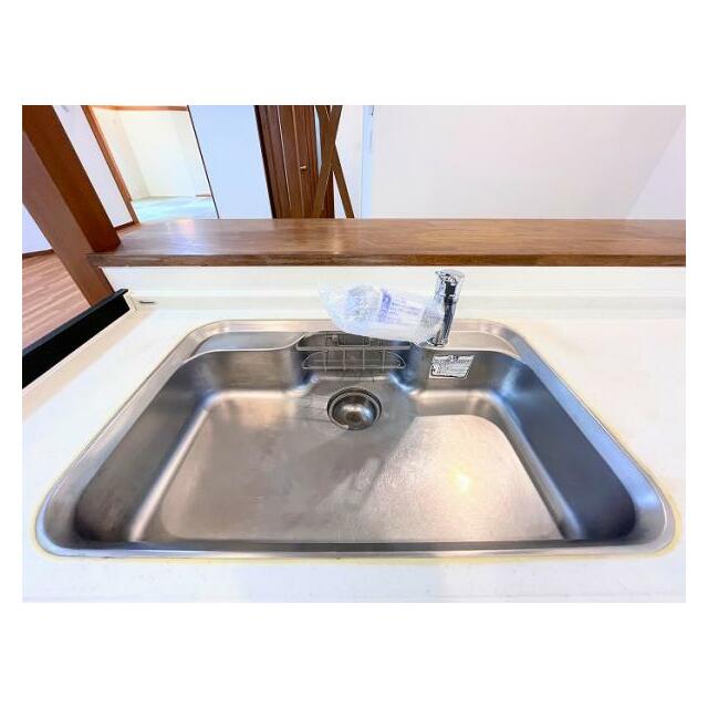 「キッチン」ゆとりのある広さのシンクです