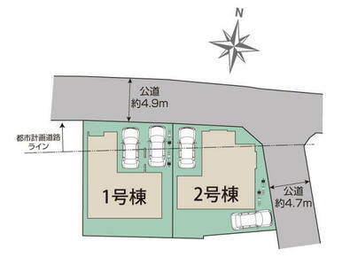 宇都宮市清住3丁目2棟 区画図