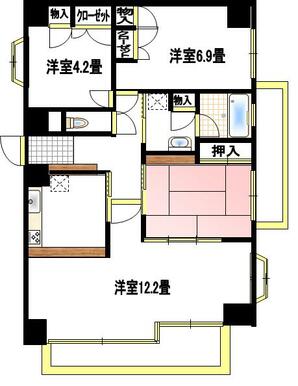 角部屋です。