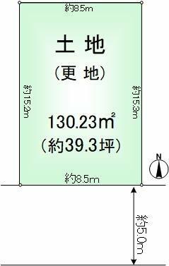 土地面積130.23㎡（約39.3坪）