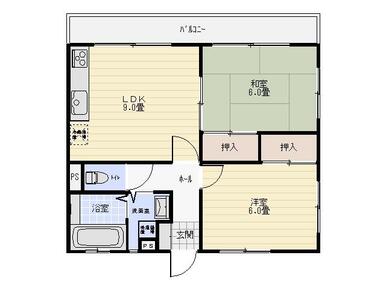 図面はバルコニーになっておりますが、１階は庭になります。