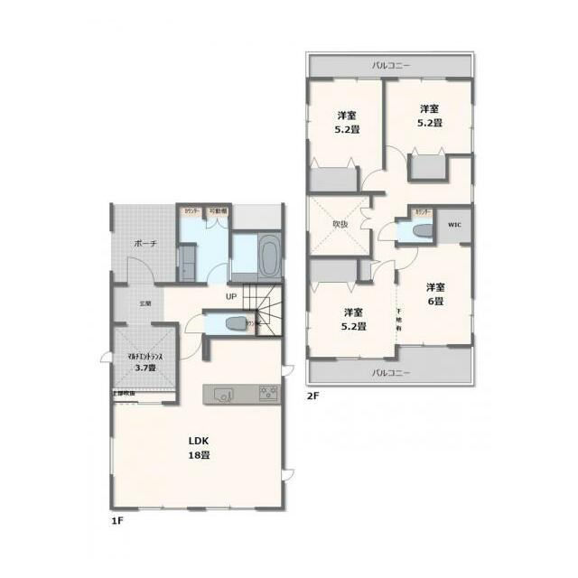 2号棟・3LDK～4LDK+マルチエントランス+WIC