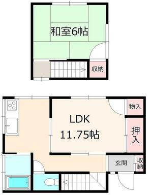 リフォーム済みの１ＬＤＫ。収納も十分。住みやすい戸建賃貸。