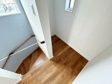 2階階段前収納は、将来的にトイレを設置可能な構造です