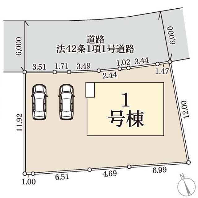 二重山路図(小)　K-045-3BR2-S アクセス／重春小学校