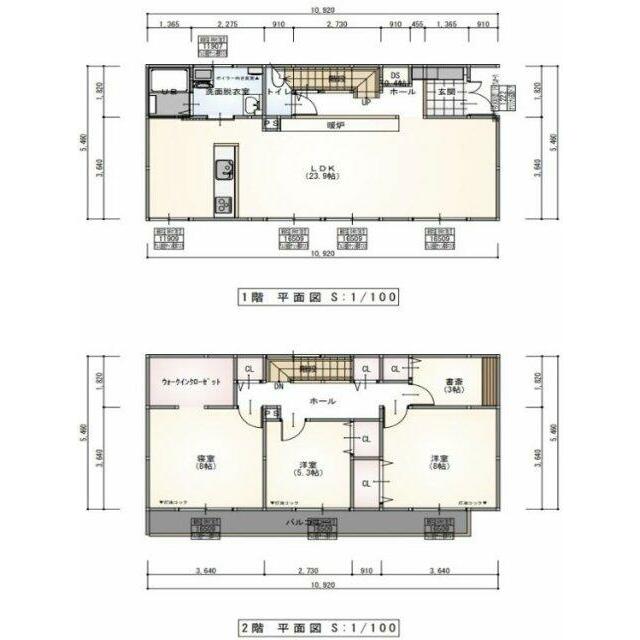 ３SLDKの間取りです