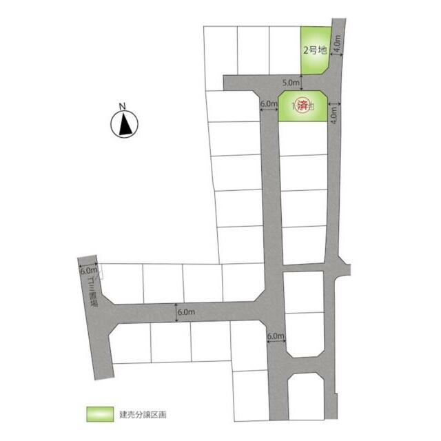 ２号棟は東南角地で陽ざしがたっぷり差し込みます。心地よい光と風に包まれる快適な住環境です。