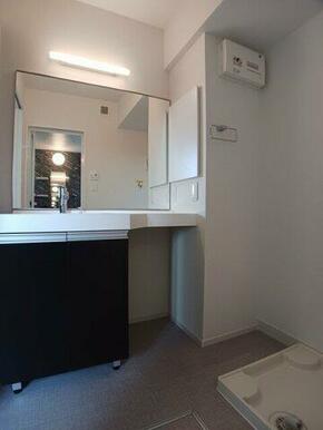 スペースが確保できる洗面所です