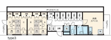 Ｔｙｐｅ３全体間取り