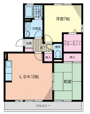 使い勝手の良い２ＬＤＫ。