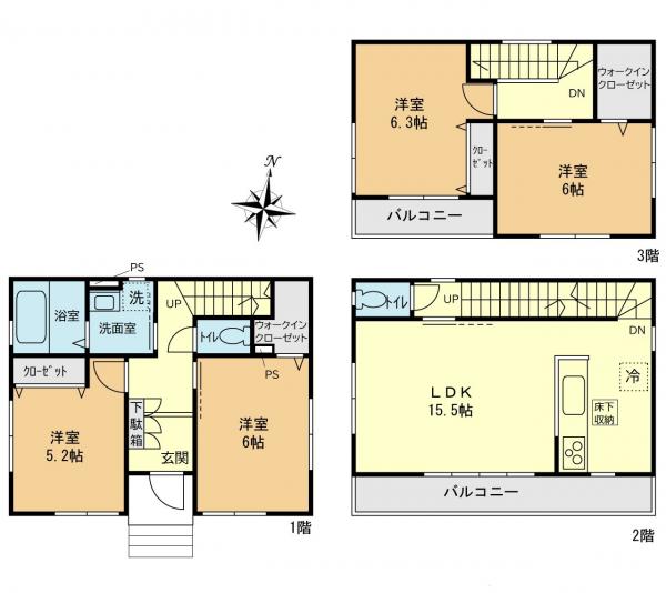 越谷市 登戸町 新越谷駅 3階建 4ldk 越谷市の新築売戸建住宅の物件情報 一戸建て 新築 中古 越谷市の不動産なら株式会社永大ハウス 6017eea3c3c8d58e8df746