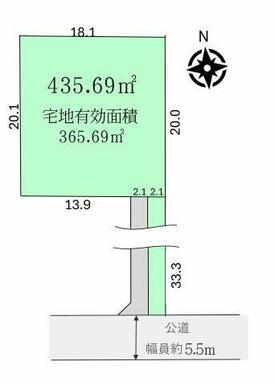 広々131坪の敷地です。