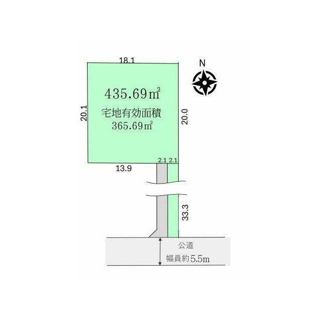 広々131坪の敷地です。