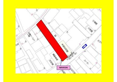 赤枠の部分が対象不動産です。