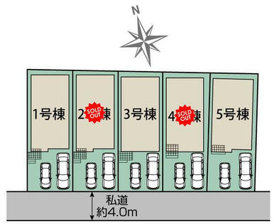 船橋市夏見台3丁目5棟 区画図