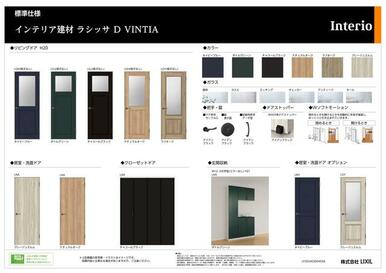 ＶＩＮＴＩＡ・Ｐａｌｅｔｔｅ・Ｌａｔｔｅｏ・ラッシサ　４種類の建具から選んで頂けます。