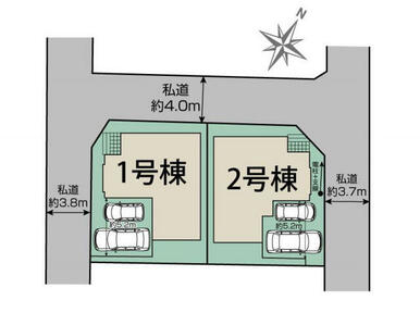 船橋市高野台3丁目2棟 区画図