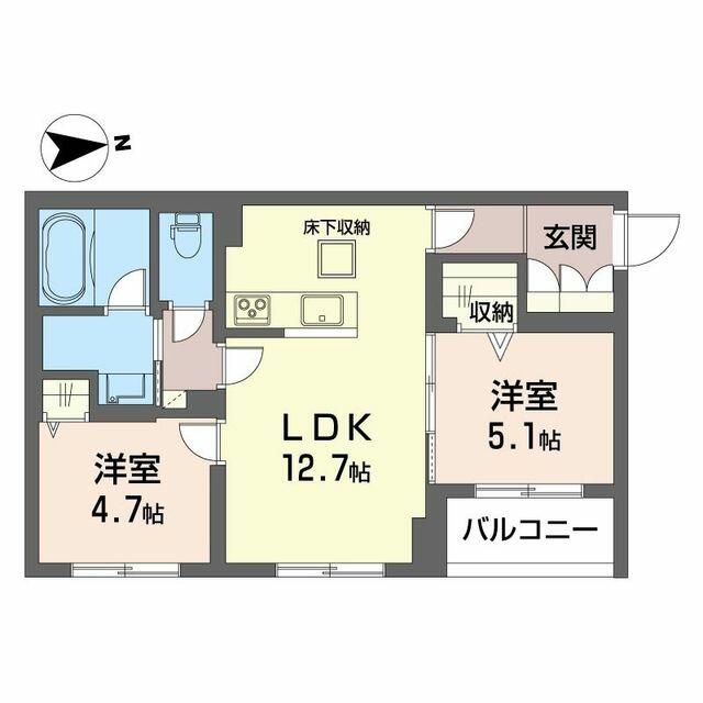 ヴォーラ三郷中央 ００１０２ 2LDKの画像