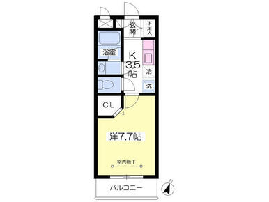 南向きのバルコニー前が駐車場で日当り良好