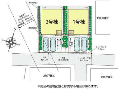 さいたま市北区盆栽町2期2棟　区画図