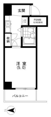 窓は１面ですが角部屋です