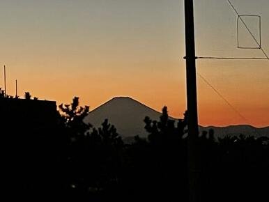 サンセット富士山です