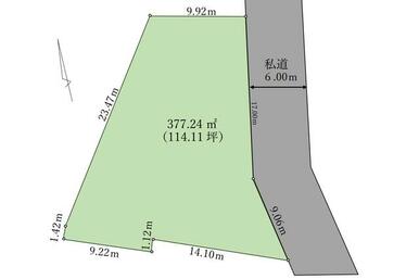 土地面積１１４坪！建築条件無しですのでお好きな工務店で建設可能です。