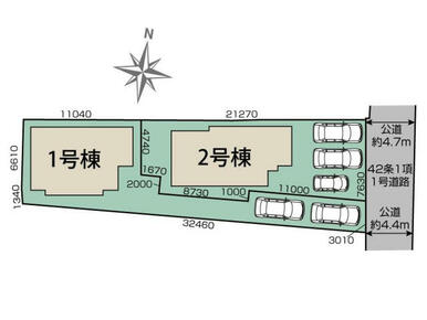 亀岡市荒塚町鍛冶ケ嶋2棟 区画図