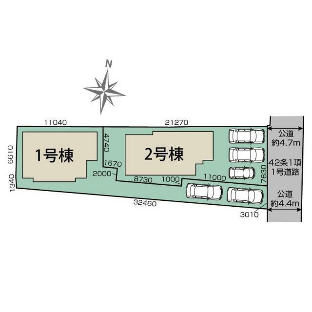 亀岡市荒塚町鍛冶ケ嶋2棟 区画図