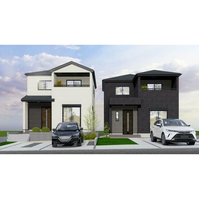 完成イメージ（左：1号棟　右：2号棟）