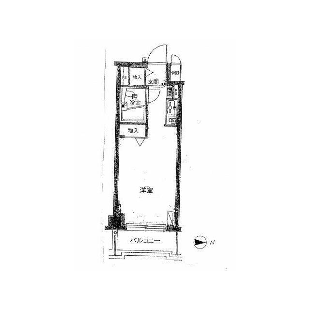 間取り図　窓は東向き