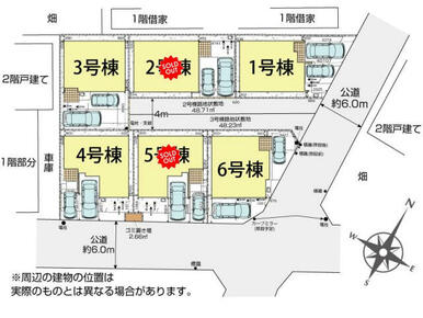 ふじみ野市川崎2丁目6棟 区画図