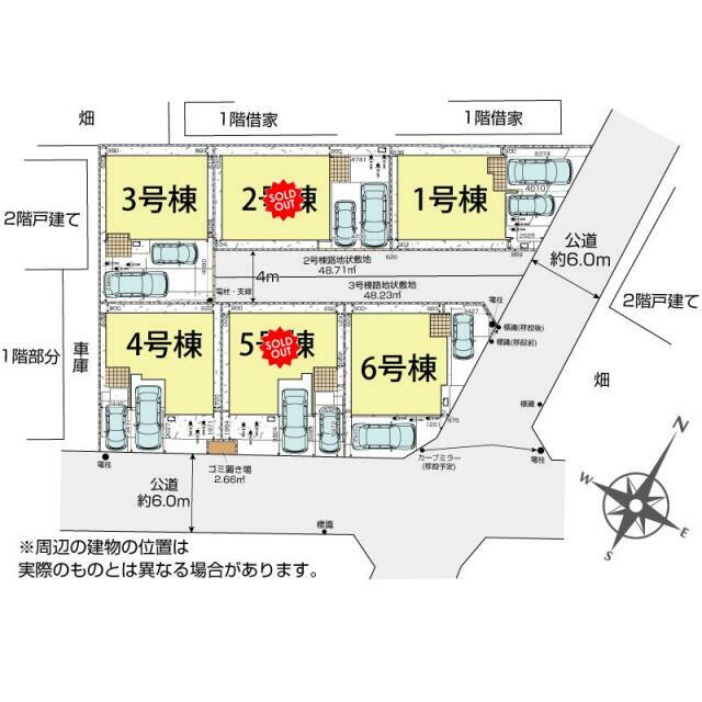 ふじみ野市川崎2丁目6棟 区画図