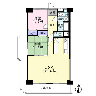 角部屋につき、南西バルコニー！　専有面積７０．４㎡　間取変更等フルリノベーション済。