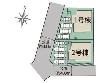 日進市梅森町新田3期2棟 区画図