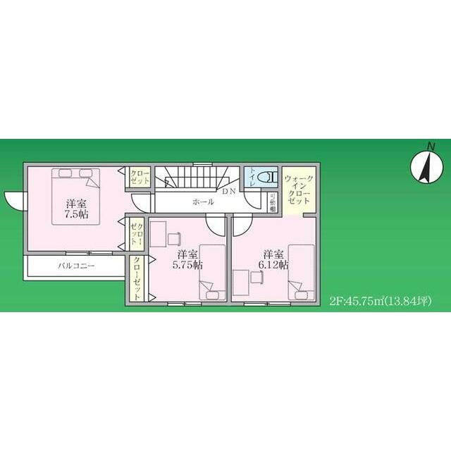 １号棟　２階間取り図面