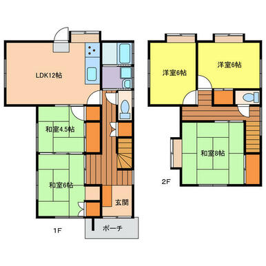 １Ｆ・２Ｆ間取図