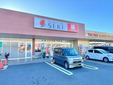 ドラッグストアセキ草加原町店：約850ｍ